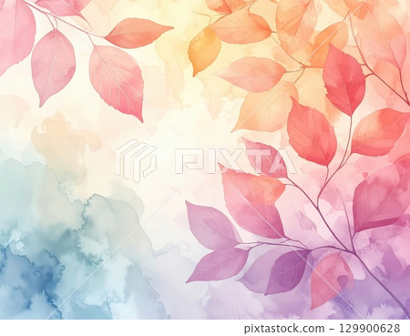 Watercolor background material that can be used for autumn Japanese-style designs 129900628