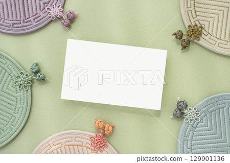 Chuseok holiday image with moon, Marble stand for product photography background Chuseok holiday image with moon, Marble stand for product photography background 129901136