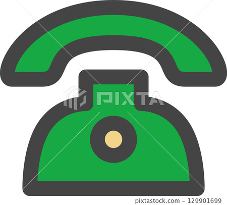 Color household appliances related single icon: Telephone Color household appliances related single icon: Telephone 129901699