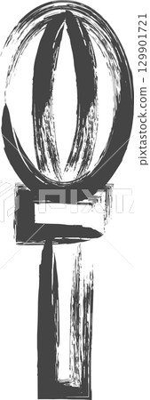 Brush writing household appliances related single icon: Whisk 129901721