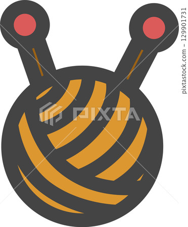 Color household appliances related single icon Yarn Color household appliances related single icon Yarn 129901731