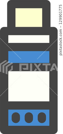 彩色學校用品圖示：膠棒 129901775