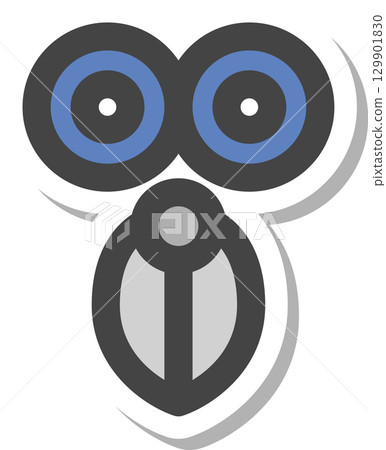 貼紙學校用品圖示剪刀 129901830