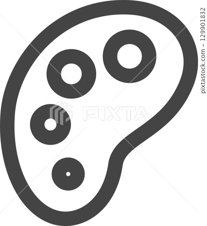 Line drawing school tool related single icon palette 129901832