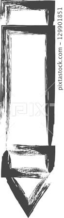 與毛筆書寫學校工具相關的單一圖示：鉛筆 129901851