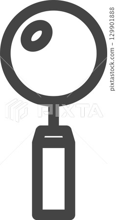 線條畫學校工具相關單一圖示：放大鏡 129901888