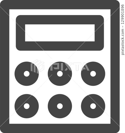 Line drawing school tool related single icon Calculator Line drawing school tool related single icon Calculator 129901896
