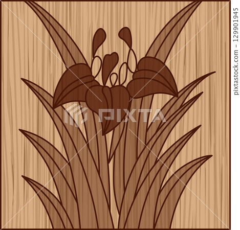 方形木製花紮:鳶尾花、鳶尾花、五月花、鳶尾花渣 方形木製花紮:鳶尾花、鳶尾花、五月花、鳶尾花渣 129901945