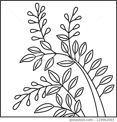方線描花札－七月、萩、七月、萩渣 129902003
