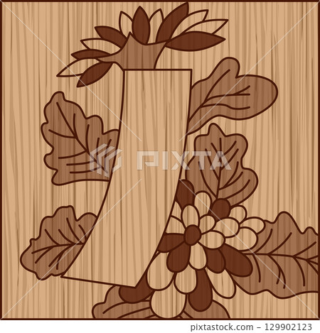 方形木雕花札卡 - 長月、菊花、藍棕、九月、菊花、藍棕 方形木雕花札卡 - 長月、菊花、藍棕、九月、菊花、藍棕 129902123