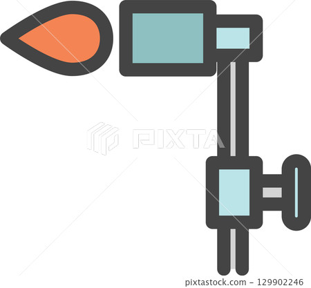 Color tool related single icon Gas burner 129902246