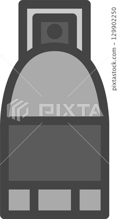 Color tool related single icon: Gas cylinder 129902250