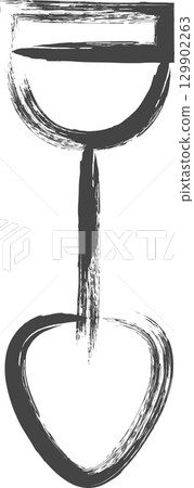 與書寫工具相關的單一圖示:鏟子 與書寫工具相關的單一圖示:鏟子 129902263