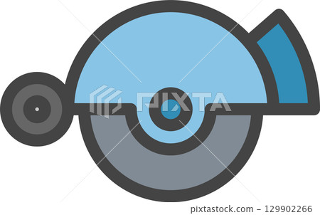 Single icon for colored tools: Tip saw Single icon for colored tools: Tip saw 129902266