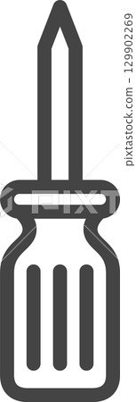Single icon related to line drawing tools: screwdriver 129902269