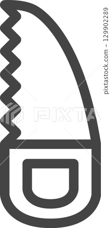 Line drawing tool related single icon: saw 129902289