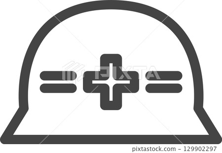 線條繪製工具相關單一圖示：頭盔 129902297