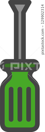Color tool related single icon: Flathead screwdriver 129902314