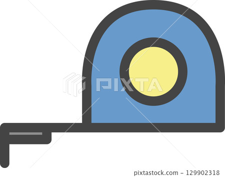 顏色工具相關單一圖示捲尺 顏色工具相關單一圖示捲尺 129902318