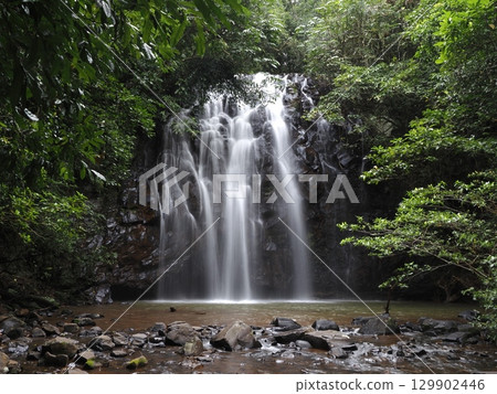 White streams surrounded by greenery - Afternoon at Ellinjaa Falls 129902446