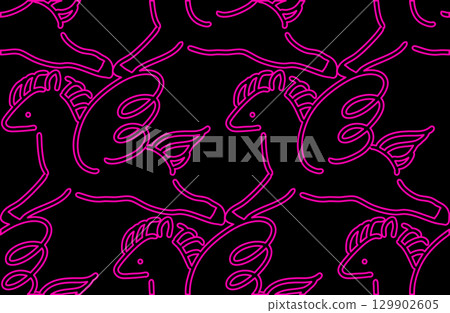 飛馬霓虹圖案粉紅色 飛馬霓虹圖案粉紅色 129902605