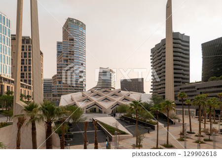 Modern Skyscrapers in KAFD, Riyadh. 129902618