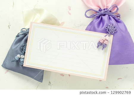 Korean traditional background and card mockup 129902769
