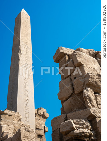 Ancient ruins of Karnak Temple in Luxor, Egypt Ancient ruins of Karnak Temple in Luxor, Egypt 129902926