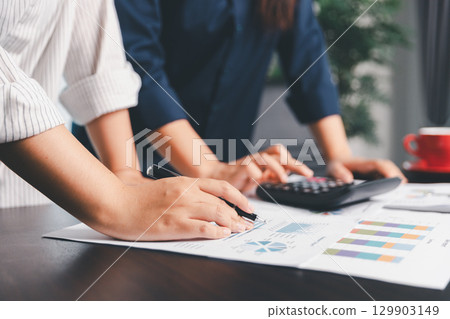 Business meeting, data analytics or women with graph presentation in office. Chart, analysis accounting team brainstorming economy, inflation or solution. business project finance investment concept. Business meeting, data analytics or women with graph presentation in office. Chart, analysis accounting team brainstorming economy, inflation or solution. business project finance investment concept. 129903149