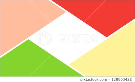 Colorful Japanese modern simple geometric frame background illustration, pop photo division, vector 129903428