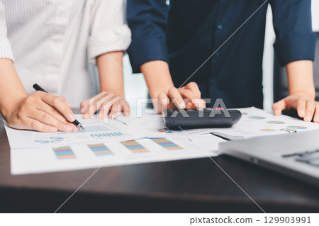Business meeting, data analytics or women with graph presentation in office. Chart, analysis accounting team brainstorming economy, inflation or solution. business project finance investment concept. Business meeting, data analytics or women with graph presentation in office. Chart, analysis accounting team brainstorming economy, inflation or solution. business project finance investment concept. 129903991