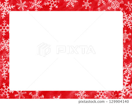 雪花框架紅色 雪花框架紅色 129904140