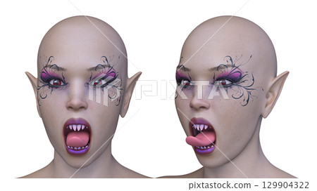 female alien face 129904322