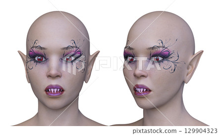 女性外星人臉 129904323