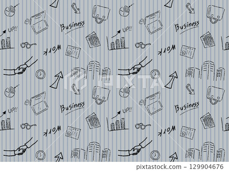 Business scene analog seamless background Business scene analog seamless background 129904676