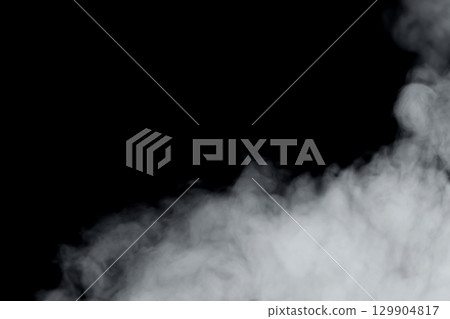 Smoke on a black background 129904817
