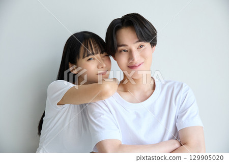 亞洲年輕男女的美女肖像 亞洲年輕男女的美女肖像 129905020