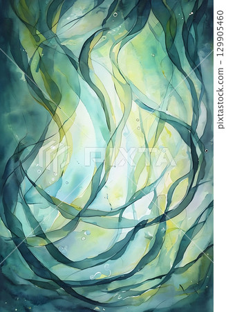 Subtle Bioluminescent Dots on Layered Translucency Subtle Bioluminescent Dots on Layered Translucency 129905460