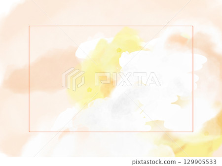 晚霞水彩畫框 129905533