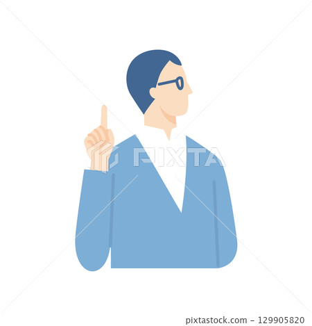 A businessman pointing, a man wearing glasses A businessman pointing, a man wearing glasses 129905820