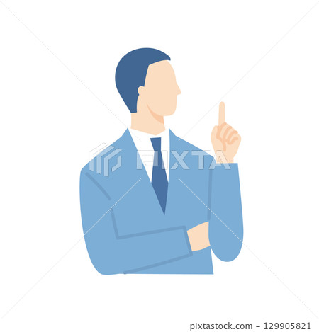 Business person pointing, male manager Business person pointing, male manager 129905821
