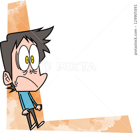 Surprised man Ver1 Copy space Surprised man Ver1 Copy space 129905891