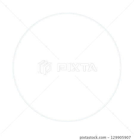 Stylish and cute simple light gray circle frame 129905907