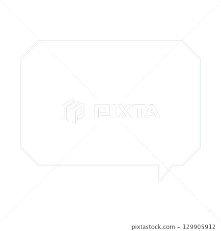 A stylish and cute simple light gray speech bubble deformation frame 129905912