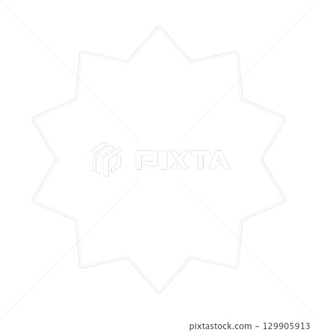 Stylish and cute simple light gray star-shaped frame illustration Stylish and cute simple light gray star-shaped frame illustration 129905913
