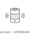 Smart speaker illustration 129906288