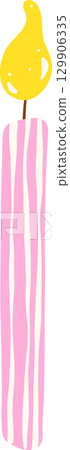 Striped Pink Burning Candle Striped Pink Burning Candle 129906335