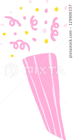 Illustration of Confetti Party Popper 129906337