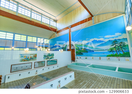 Edo-Tokyo Open Air Architectural Museum, Koganei City, Tokyo (Kodomoyu bathing area and bathtub) Edo-Tokyo Open Air Architectural Museum, Koganei City, Tokyo (Kodomoyu bathing area and bathtub) 129906633