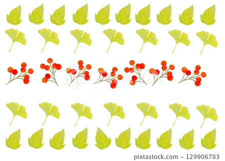 秋季植物明信片 秋季植物明信片 129906783
